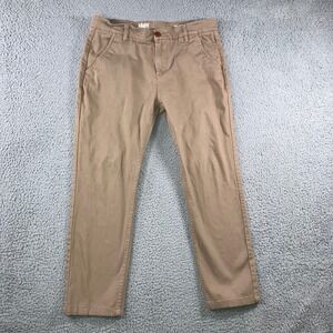 Mugsy Jeans Khaki Chino Pants Men 34x27 Straight Leg Belmonts Casual Flat Front